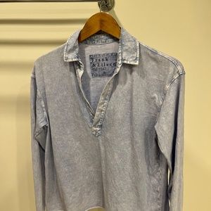 COPY - Frank &Eileen Popover Henley - Denim Blue XS